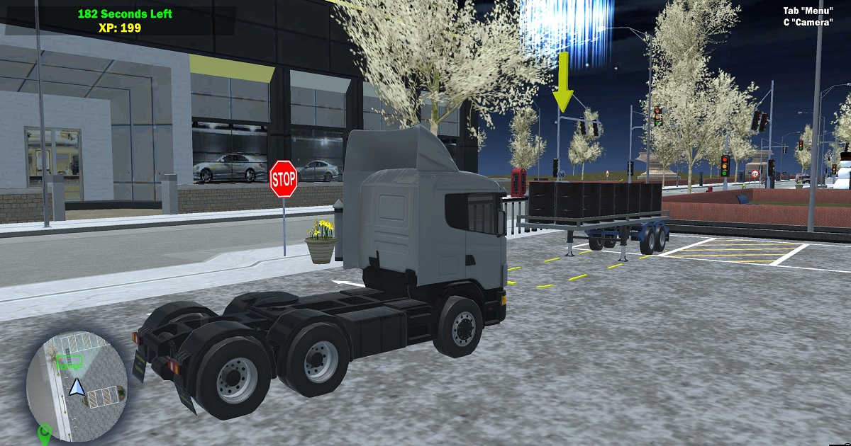 Image 18 wheeler truck driving cargo