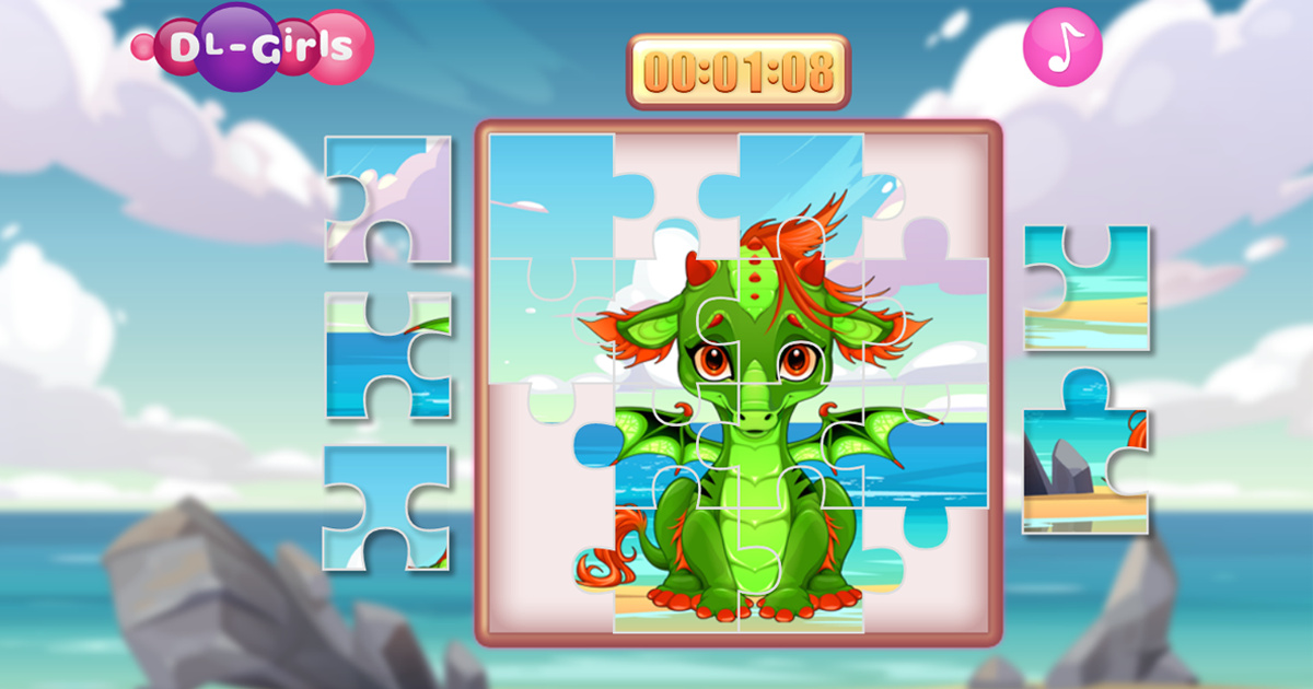 Image Cute Unicorns And Dragons Puzzle
